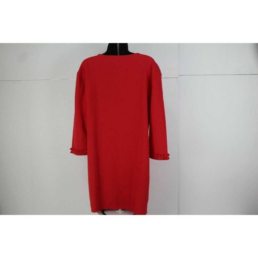 Tabitha Webb Womens Red Shift Dress Size Medium 3… - image 4