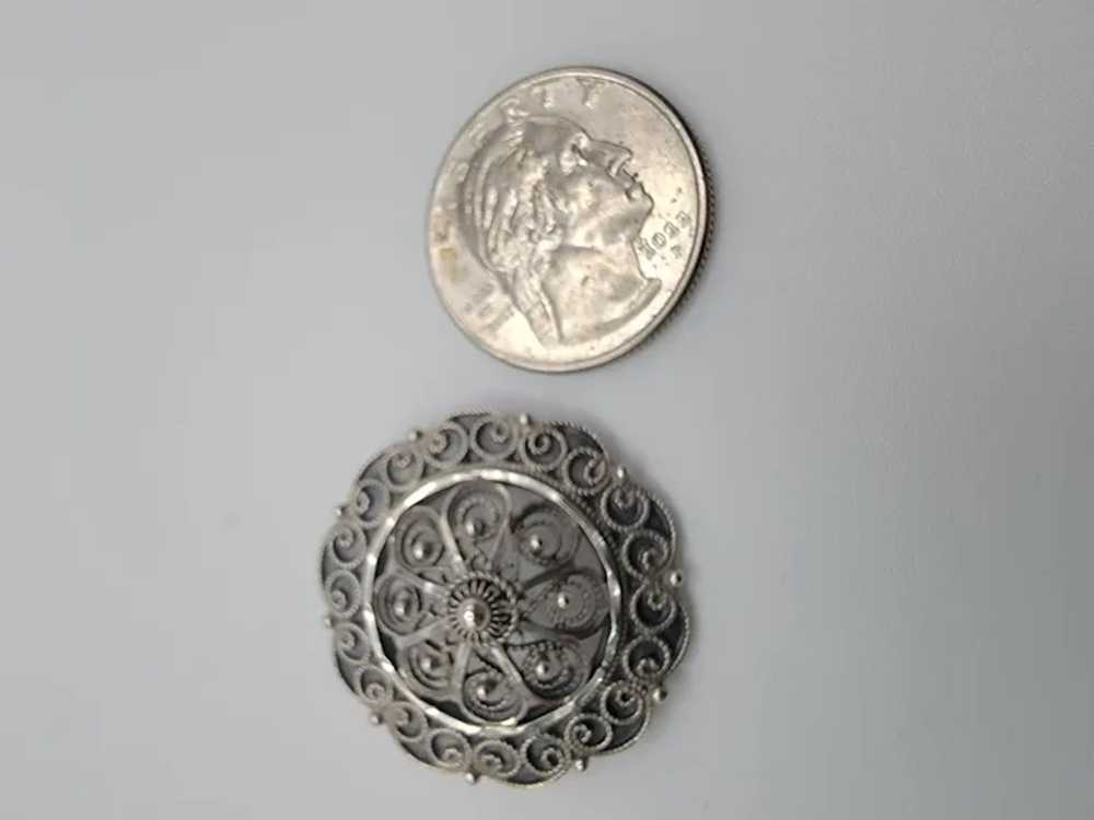 Vintage Norwegian Hendrik Lund 830 Silver Brooch - image 5