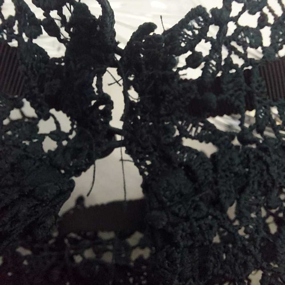 ZARA Basic Crochet Lace Dress Large Long Sleeved … - image 5