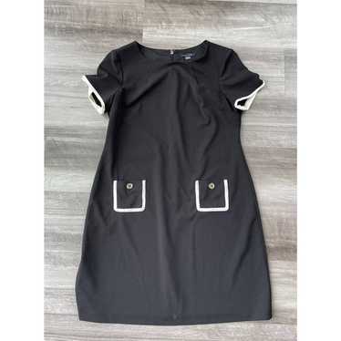 Tommy Hilfiger Black Sheath Dress Size 12 Zip Log… - image 1