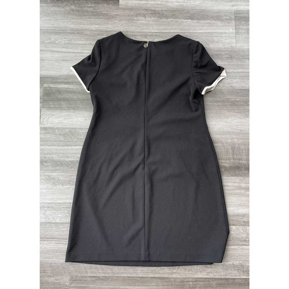 Tommy Hilfiger Black Sheath Dress Size 12 Zip Log… - image 2