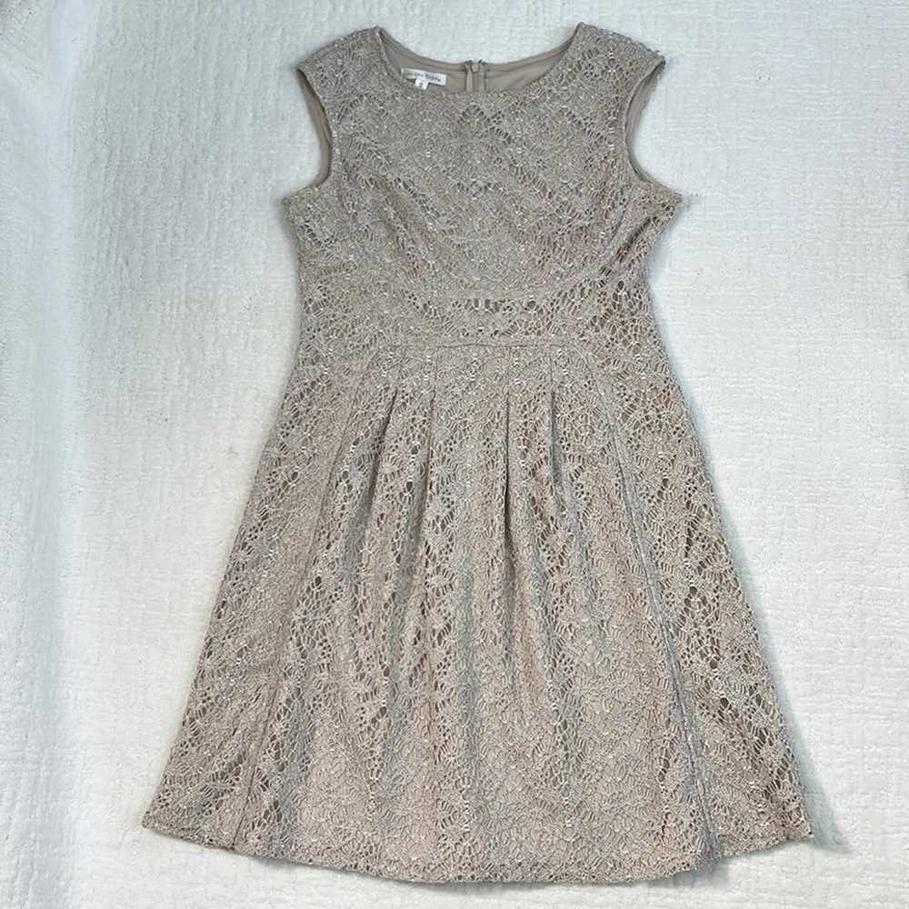 London Times crochet lined sleeveless dress size … - image 2