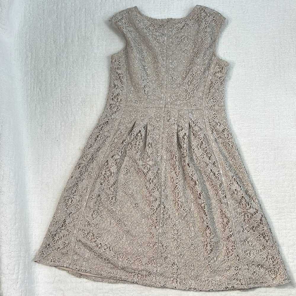 London Times crochet lined sleeveless dress size … - image 5
