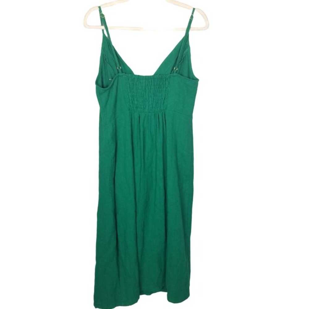 Ark & Co Anthropologie Womens L Green Linen Blend… - image 6