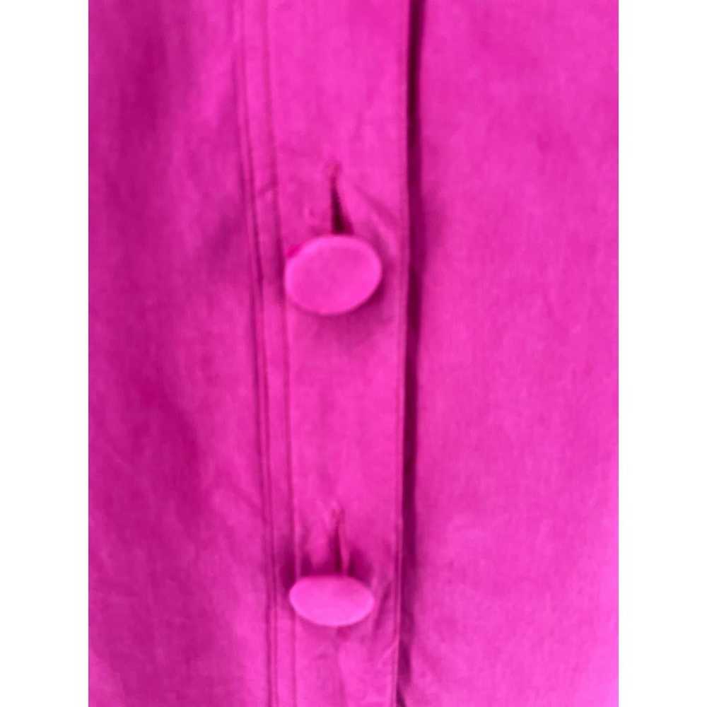 Vintage Tess Dress Pink Silk Button Up Workwear D… - image 3