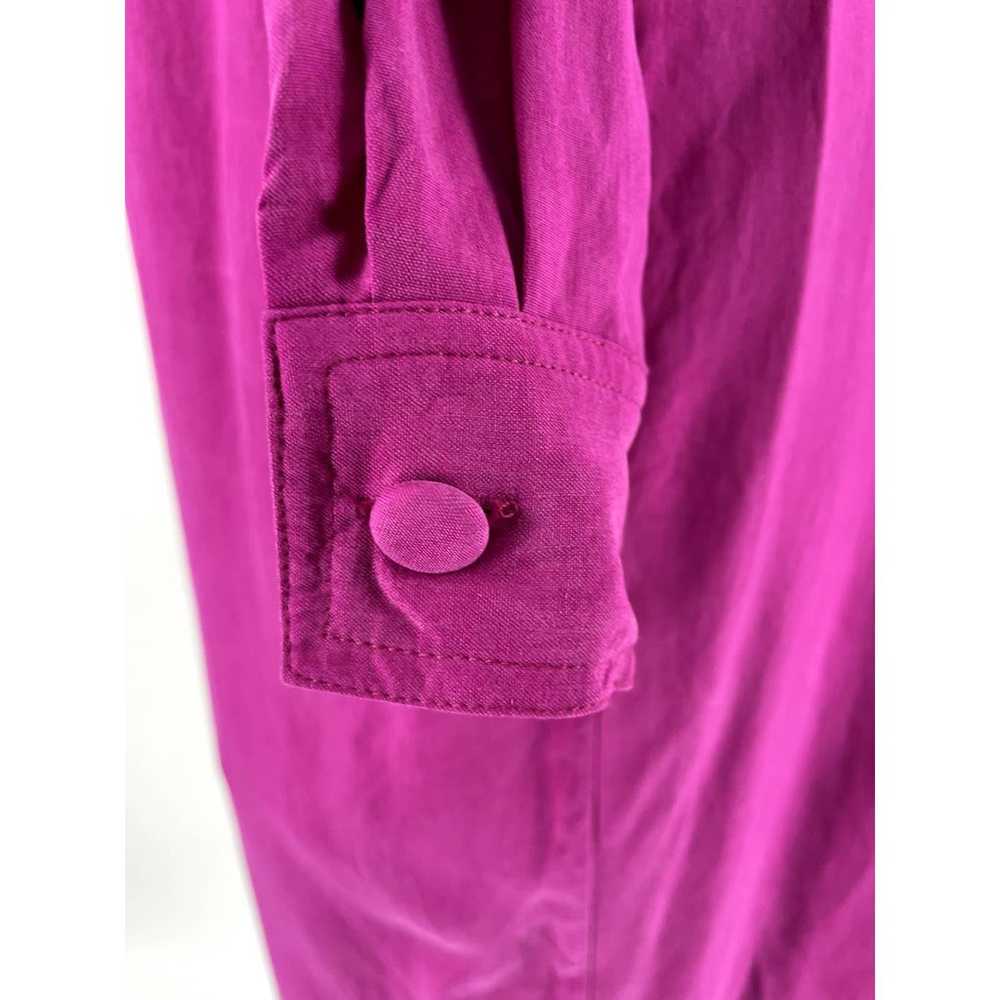 Vintage Tess Dress Pink Silk Button Up Workwear D… - image 5