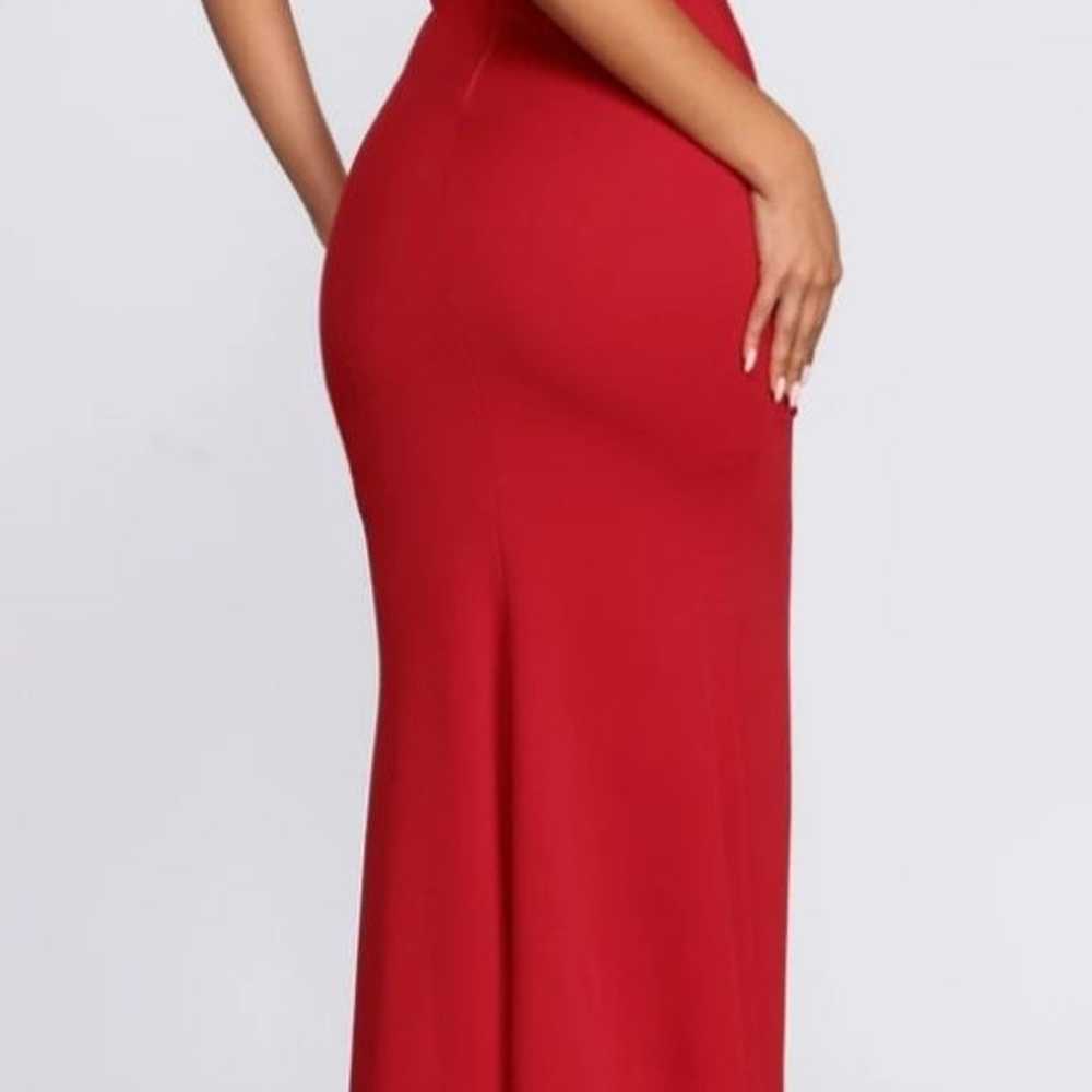 Red slit dress - image 2