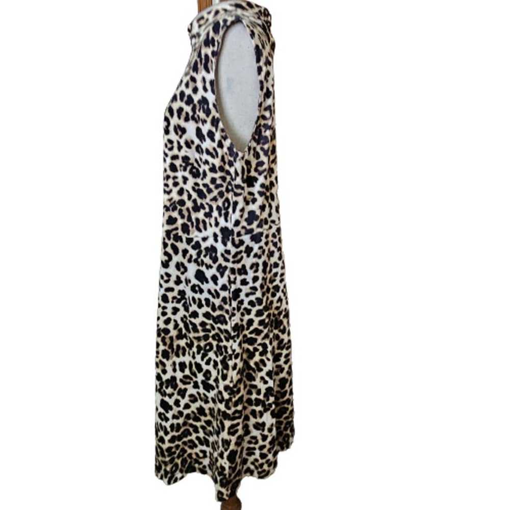 Animal Print Sleeveless Mock Neck Dress Size XL - image 2