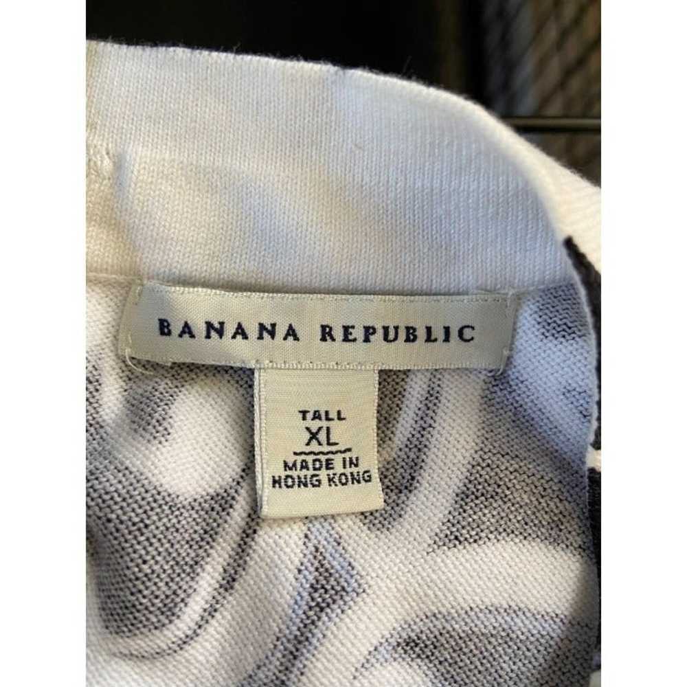 Banana Republic Dress Blue and White XL Tall Midi… - image 4