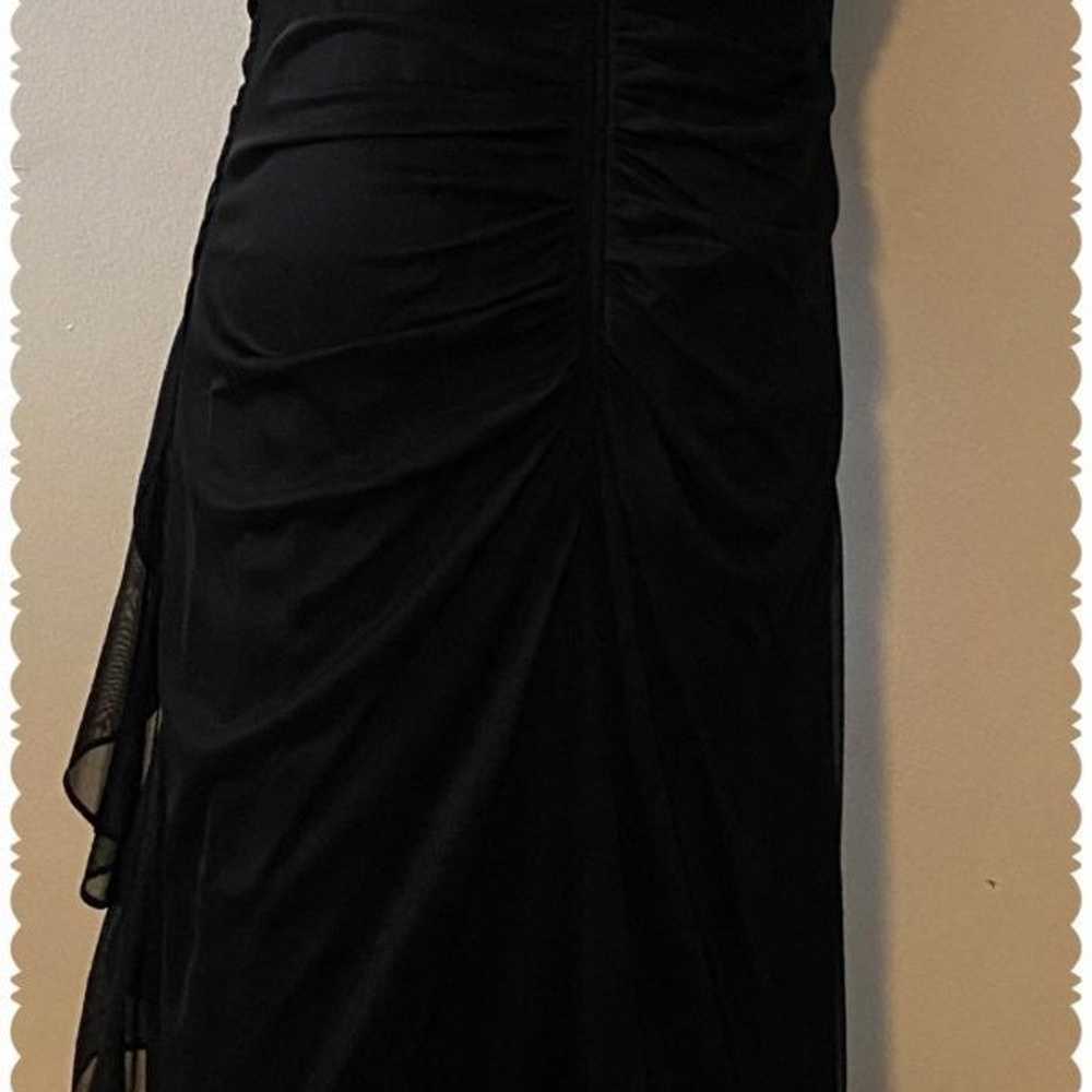 Black elegant maxi dress with ornate bust - image 12