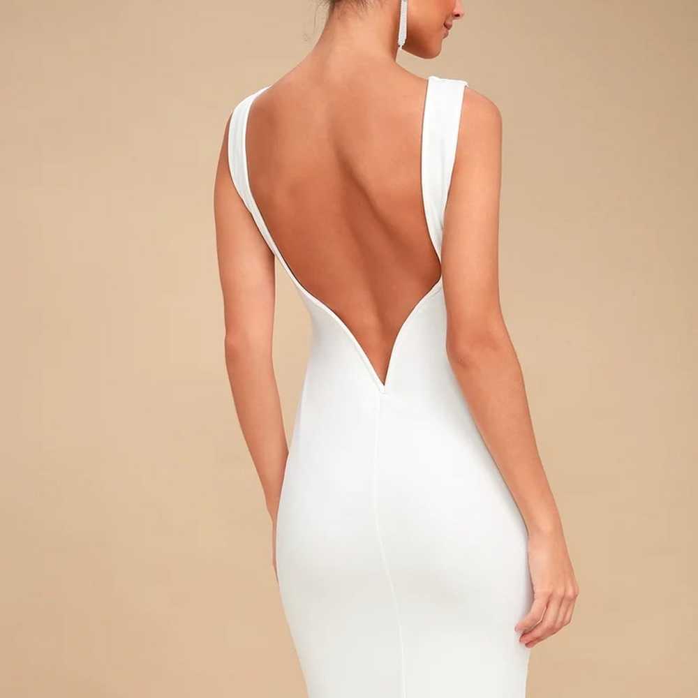 Lulus XL So Stunning White Backless Midi Dress Fi… - image 10