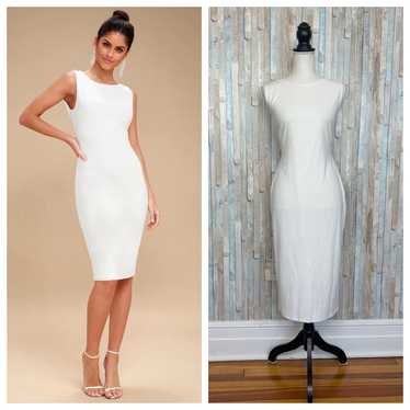 Lulus XL So Stunning White Backless Midi Dress Fi… - image 1