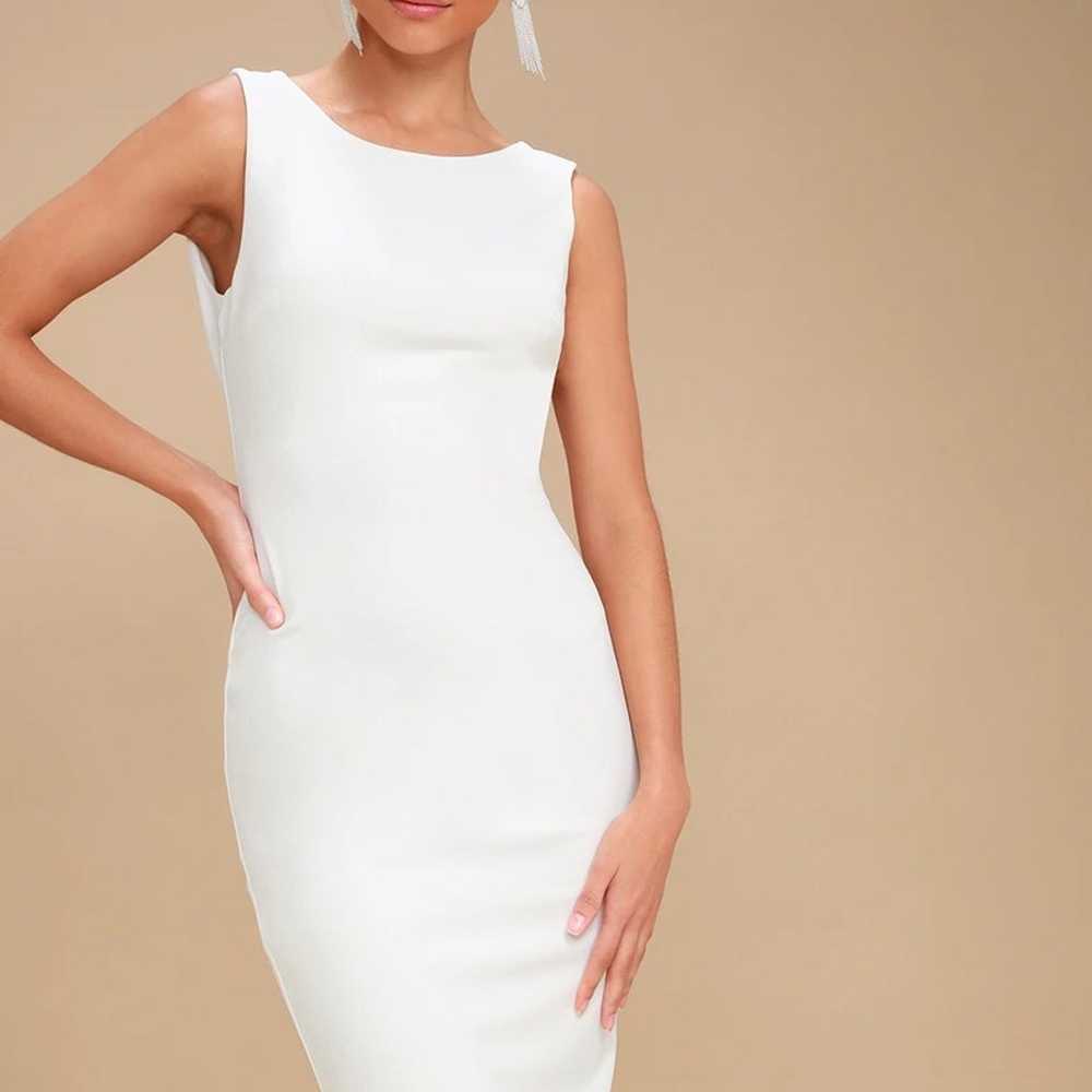 Lulus XL So Stunning White Backless Midi Dress Fi… - image 9