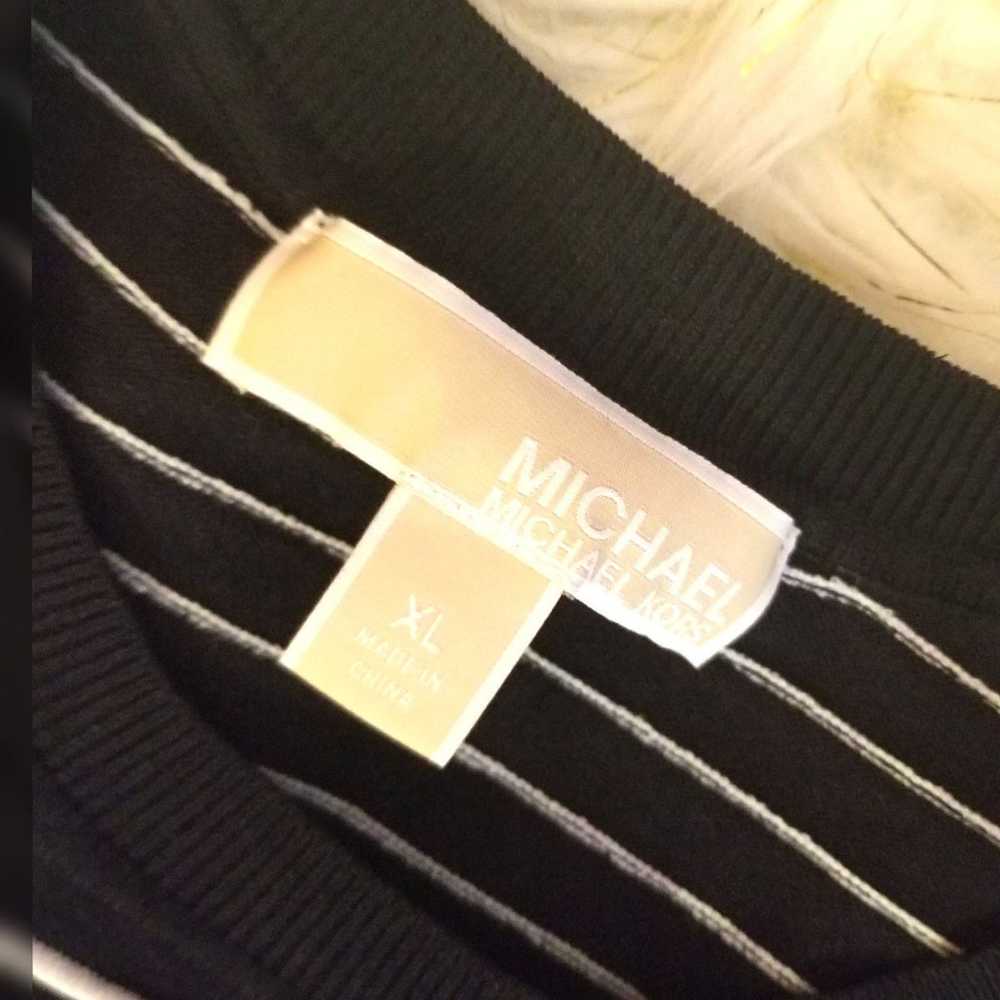 Michael Kors Striped B&,W Dress/Size Xl - image 4