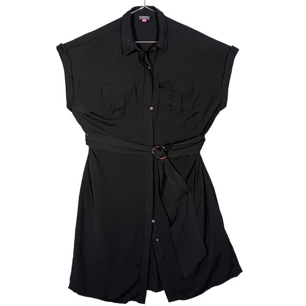 Vince Camuto Shirt Dress Size 2X Black Button Dow… - image 4