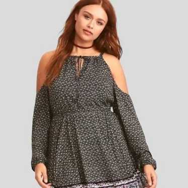 Torrid Plus Size Dress Peasant Cold Shoulder Size 