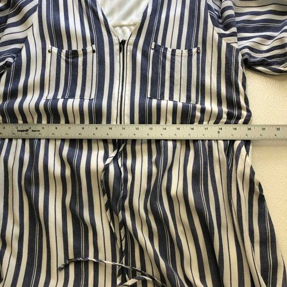 Torrid Blue and White Striped Zip Front Drawstrin… - image 12