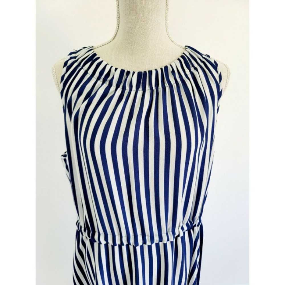 Juicy Couture Striped Navy Blue White Sleeveless … - image 3