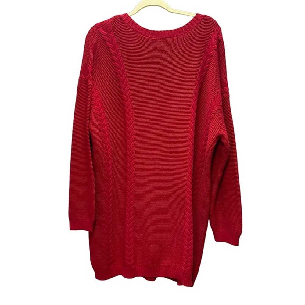 Torrid Woman's Red V Neck Sweater Dress Size 2 (2… - image 2