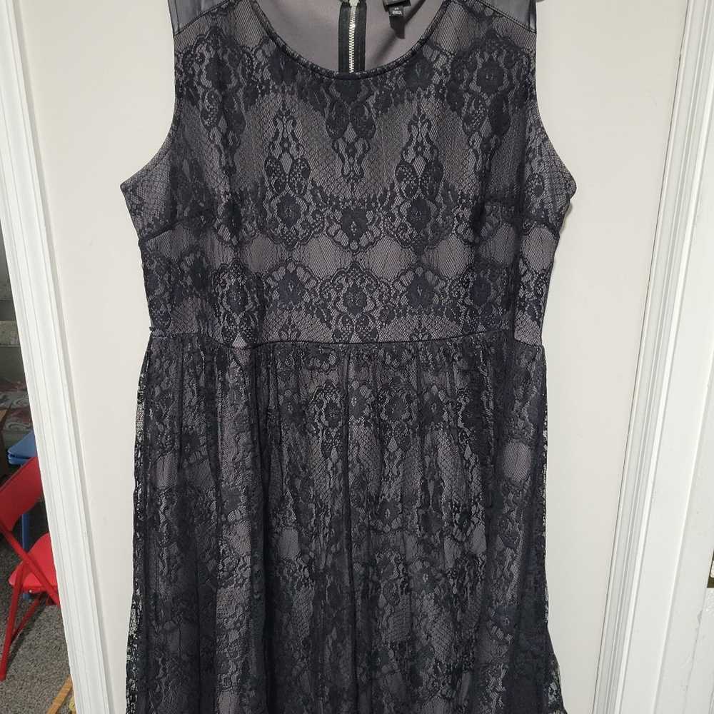 Leather and lace dress - image 1