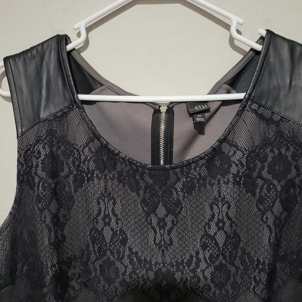 Leather and lace dress - image 2