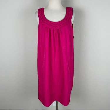 Lane Bryant Pink Crinkle Braided Neck Dress Tunic… - image 1