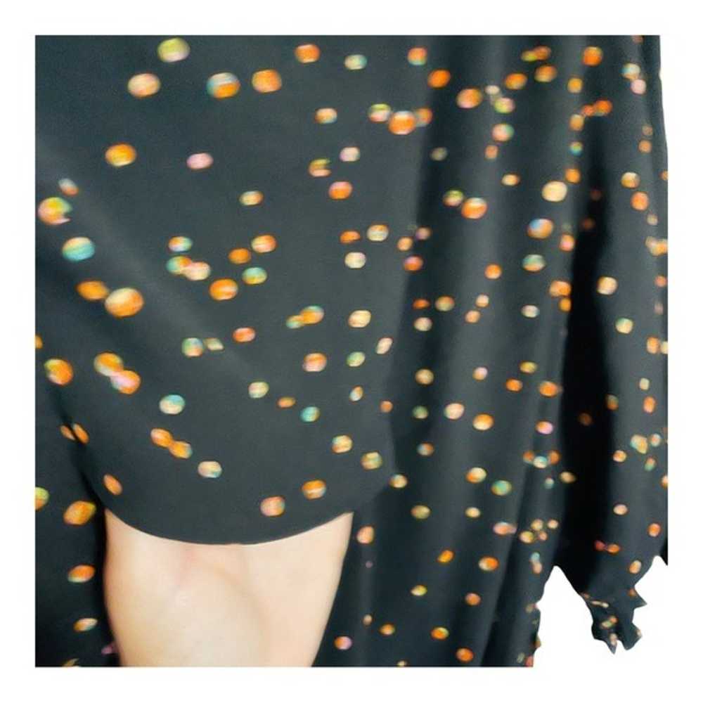 City chic black multi colored polka dot wrap dress - image 9