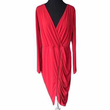 Rachel Roy red long sleeve dress XXL - image 1