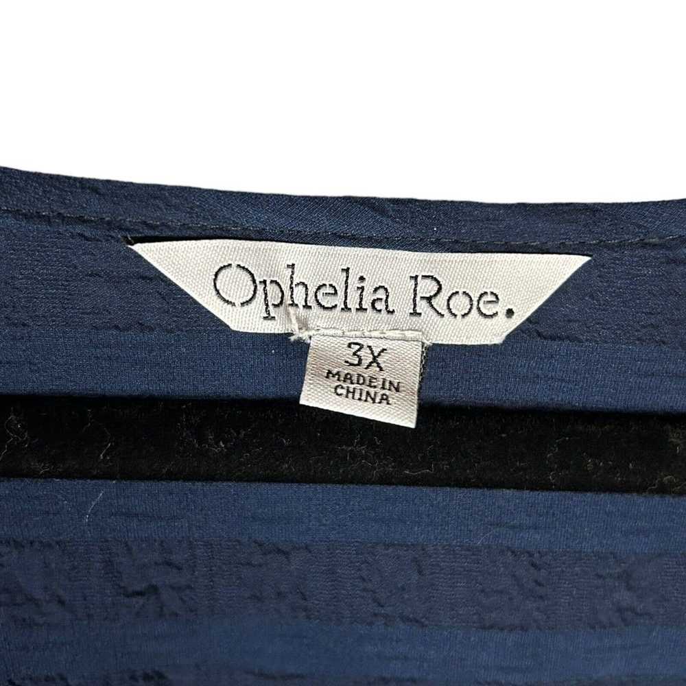 Ophelia Roe Dress Women 3X Navy Maxi Faux Wrap Ti… - image 3