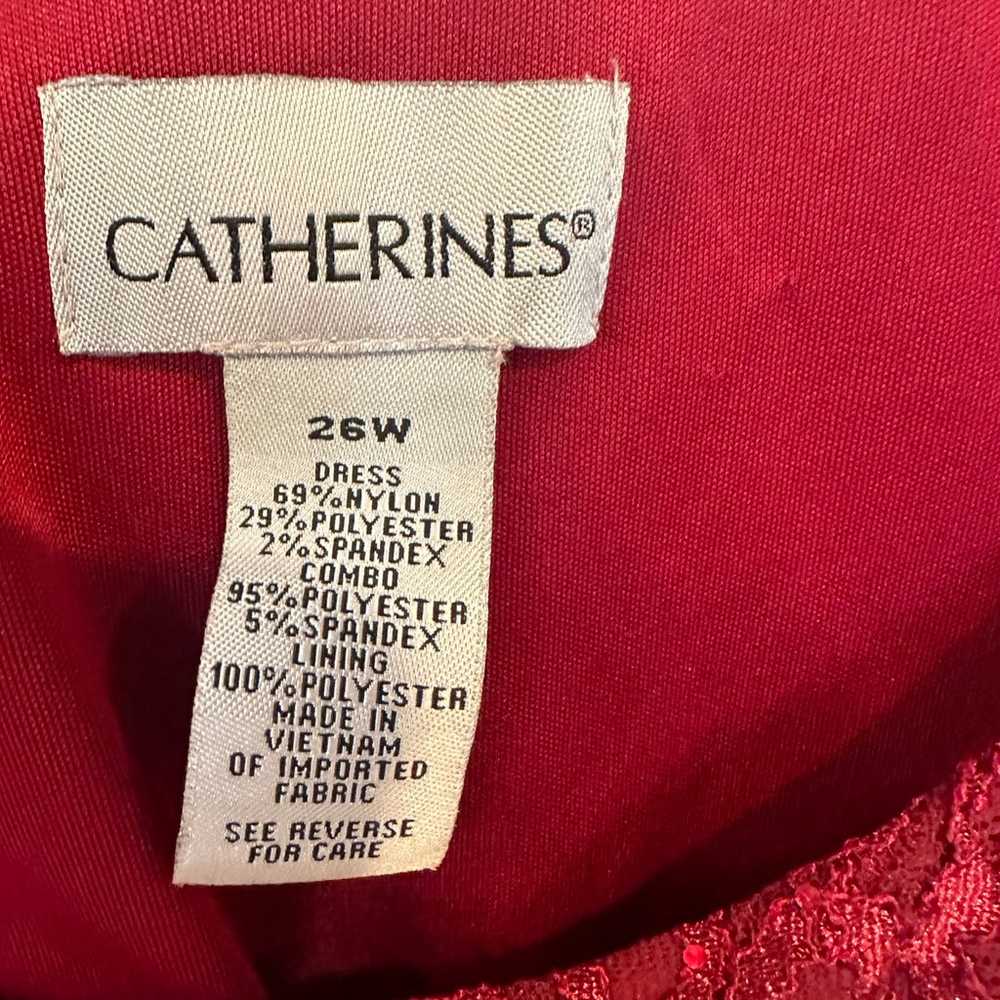 Catherines women’s dark red sleeveless midi dress… - image 4