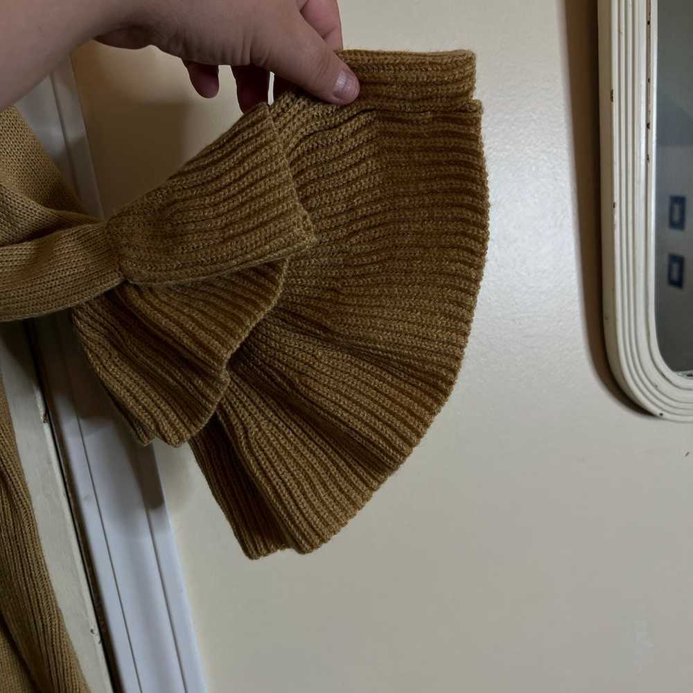 Winter warm  knitting sweater dress ruffle sleeve… - image 4
