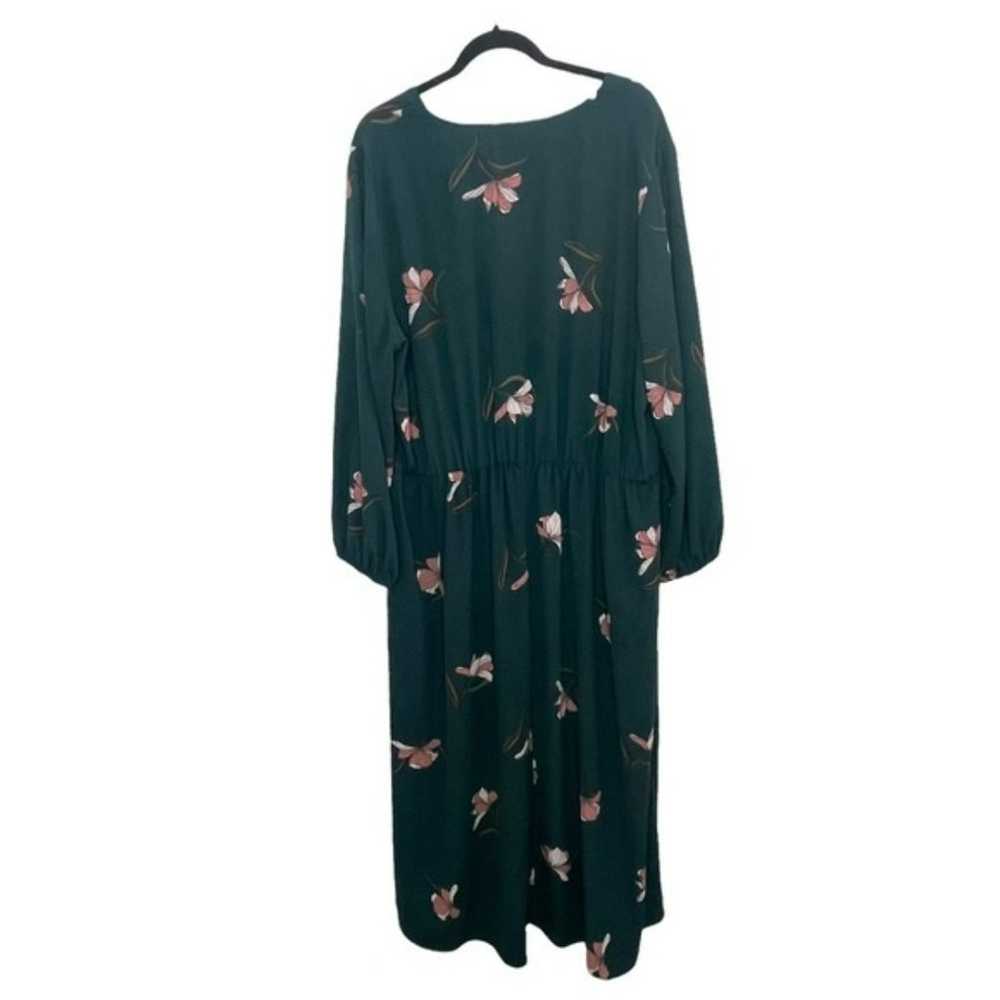 Ava & Viv Forest Green Floral High Low Midi Dress… - image 10