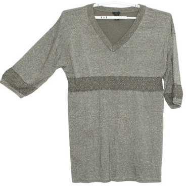 Ellos Womens Dress Shift V Neck 3/4 Sleeve Metall… - image 1