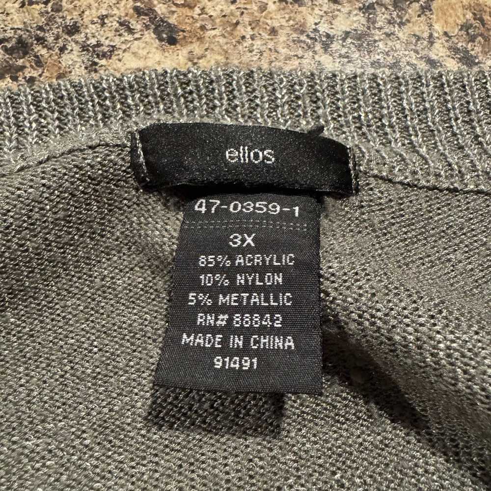 Ellos Womens Dress Shift V Neck 3/4 Sleeve Metall… - image 3