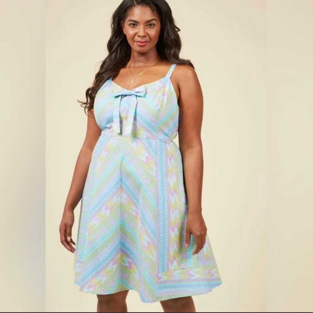 ModCloth Yours to Adore Pastel Geometric Dress Pl… - image 2