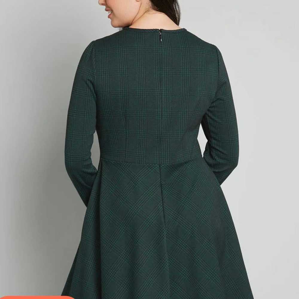 Modcloth Green Plaid Dress - image 2
