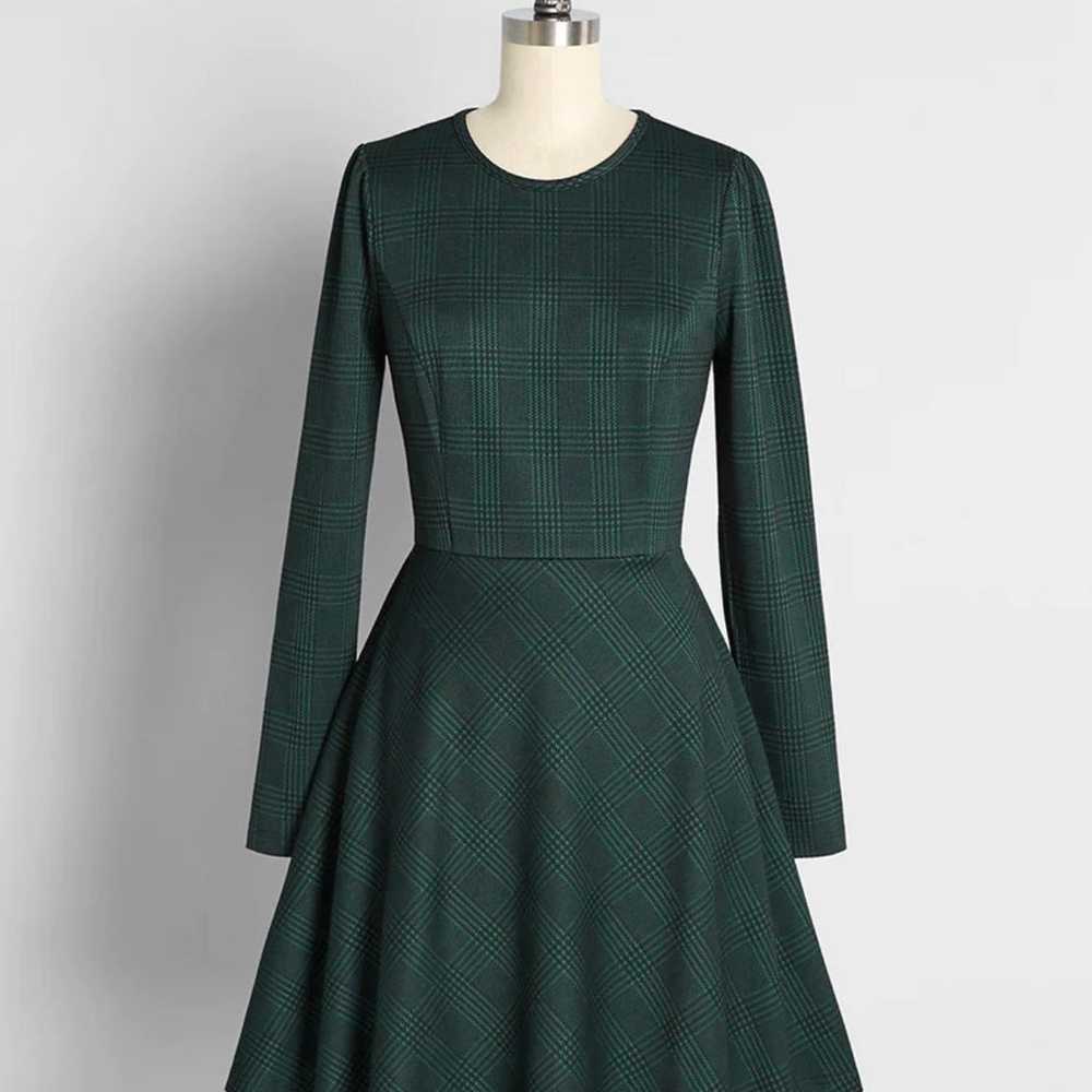 Modcloth Green Plaid Dress - image 3