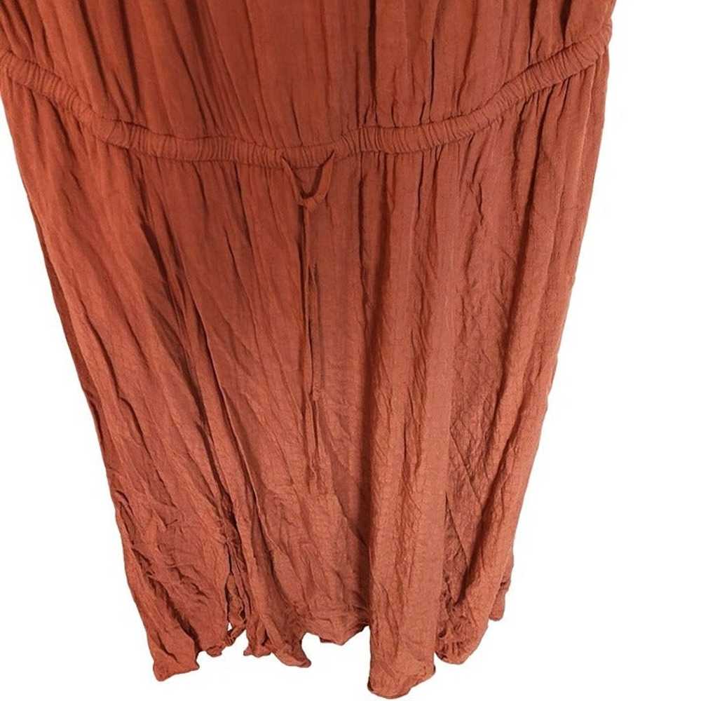 Torrid Womens 3X Rust Orange Crosshatch Woven Tie… - image 3