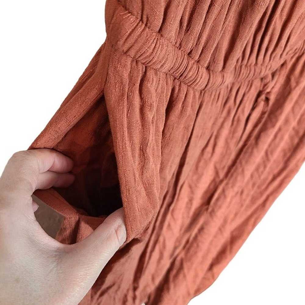 Torrid Womens 3X Rust Orange Crosshatch Woven Tie… - image 4