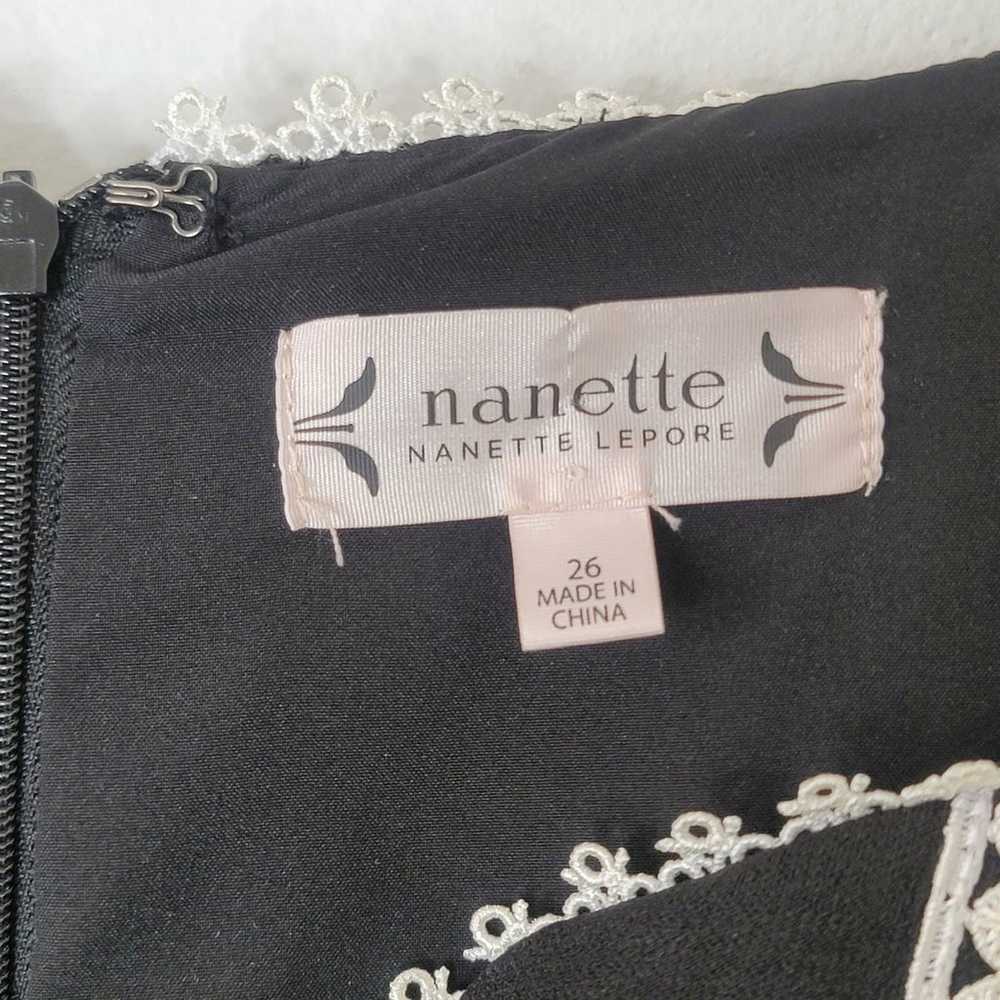 Nanette Lepore Dress Plus Size 26 Black White Emb… - image 6