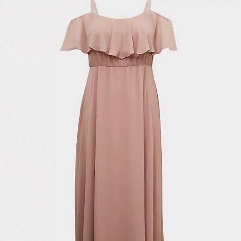 Chiffon pink comfy formal dress - image 2