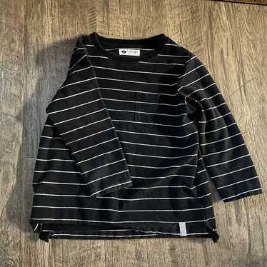 black and white striped shirt - image 1