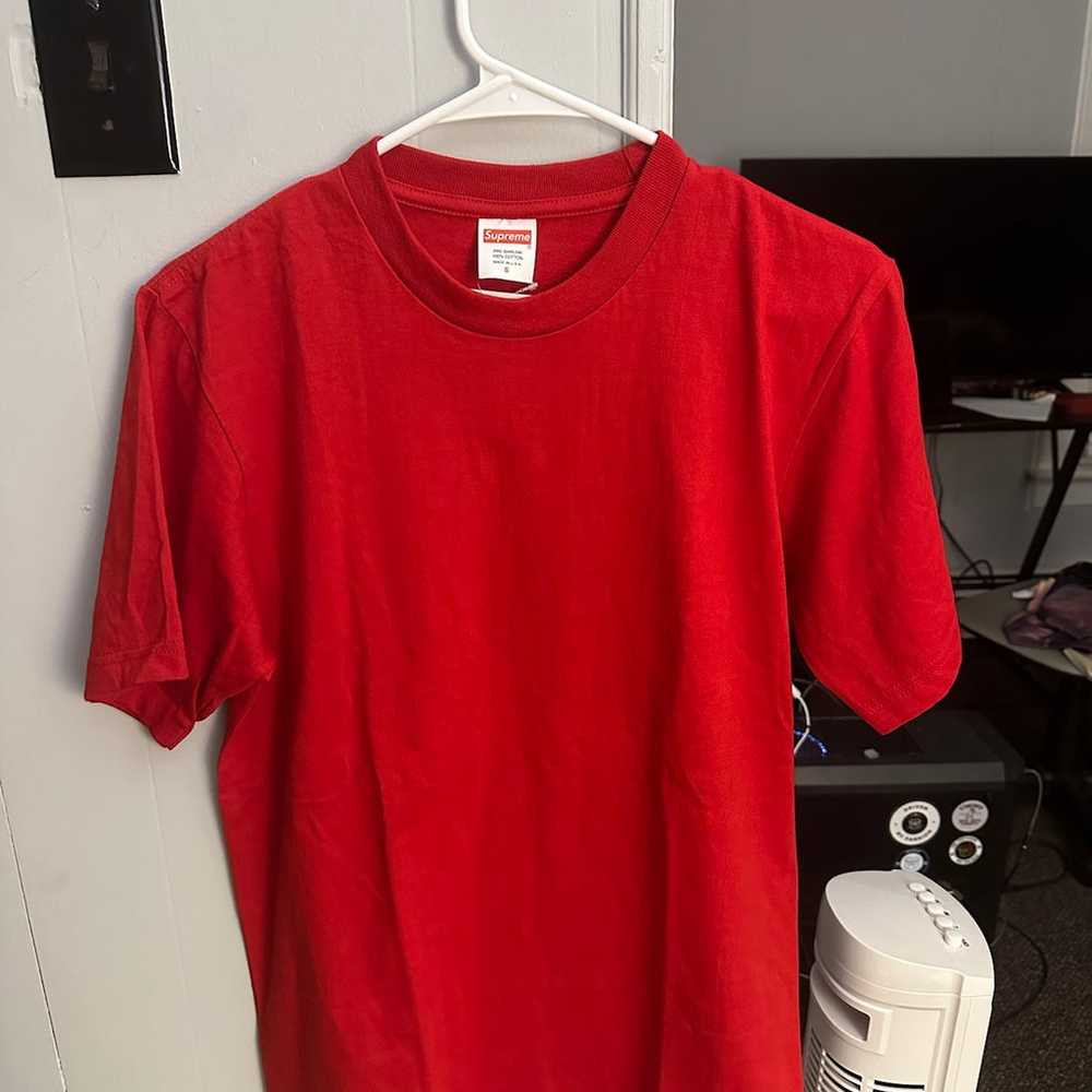 Mens Supreme NYC Blank T Shirt Red Size Small - image 1