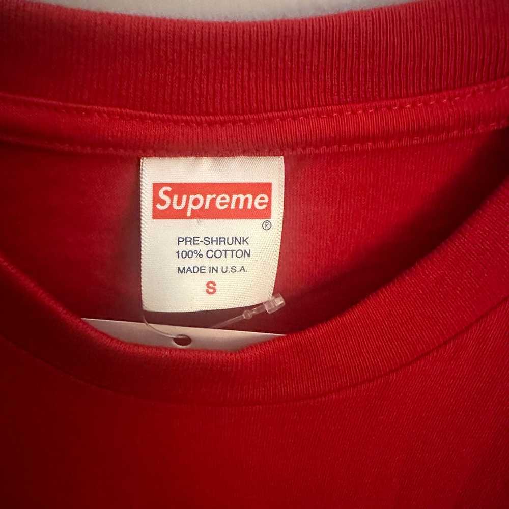 Mens Supreme NYC Blank T Shirt Red Size Small - image 2