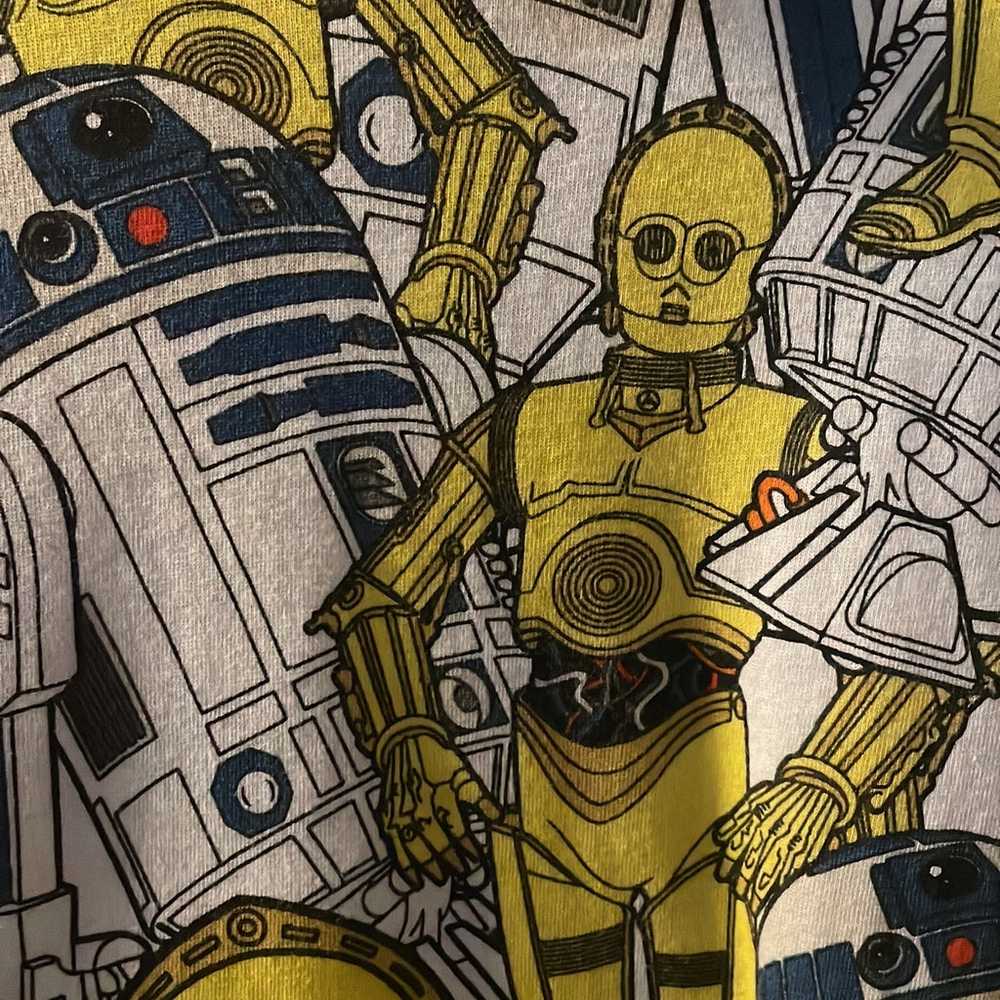 Star Wars 3-CPO R2-D2 Tee Shirt Mens Small Vintage - image 2