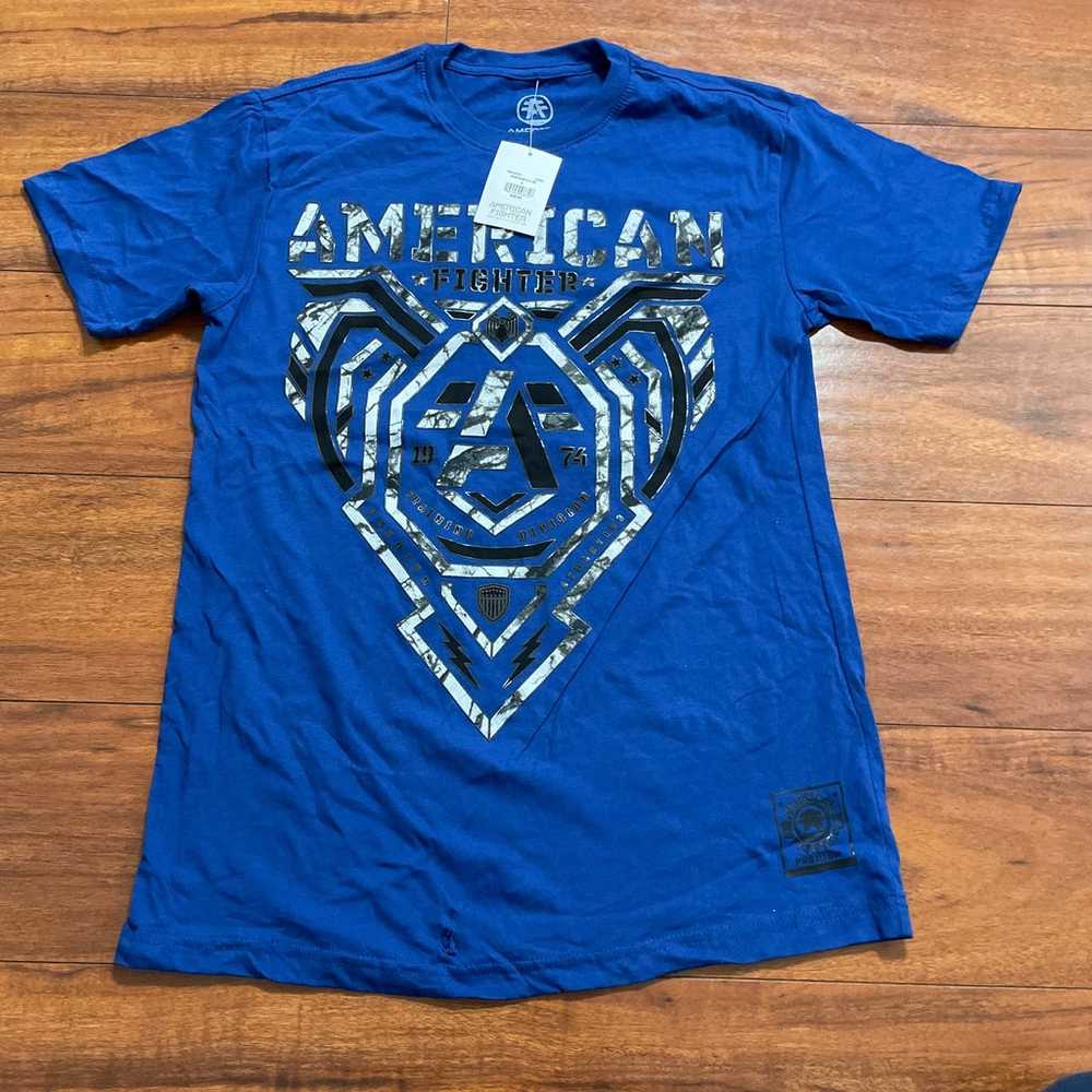 AMERICAN FIGHTER COURTLAND BLUE T-SHIRT SZ SMALL S - image 6