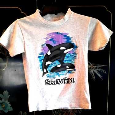 1980s Vintage Sea World Baby Tee T-shirt - image 1