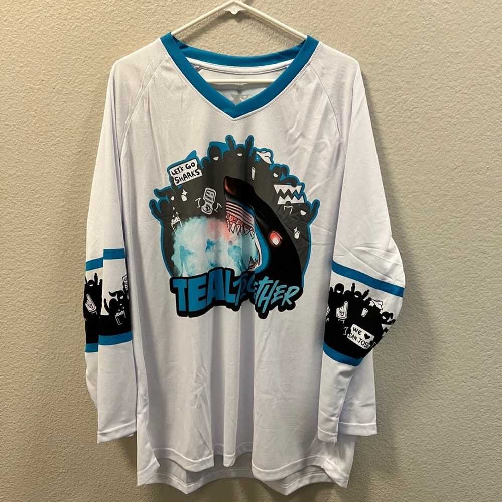 San Jose SJ Sharks Teal Together NHL Hockey Jerse… - image 1