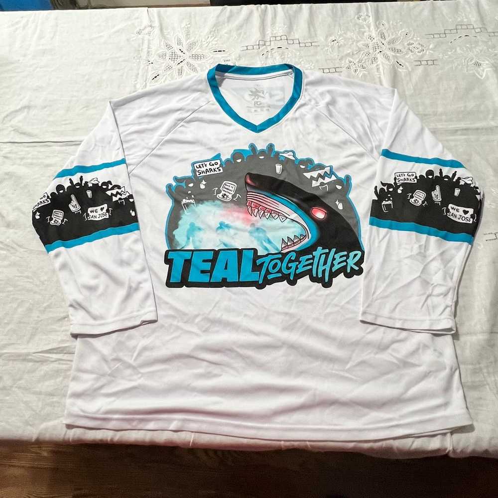 San Jose SJ Sharks Teal Together NHL Hockey Jerse… - image 3