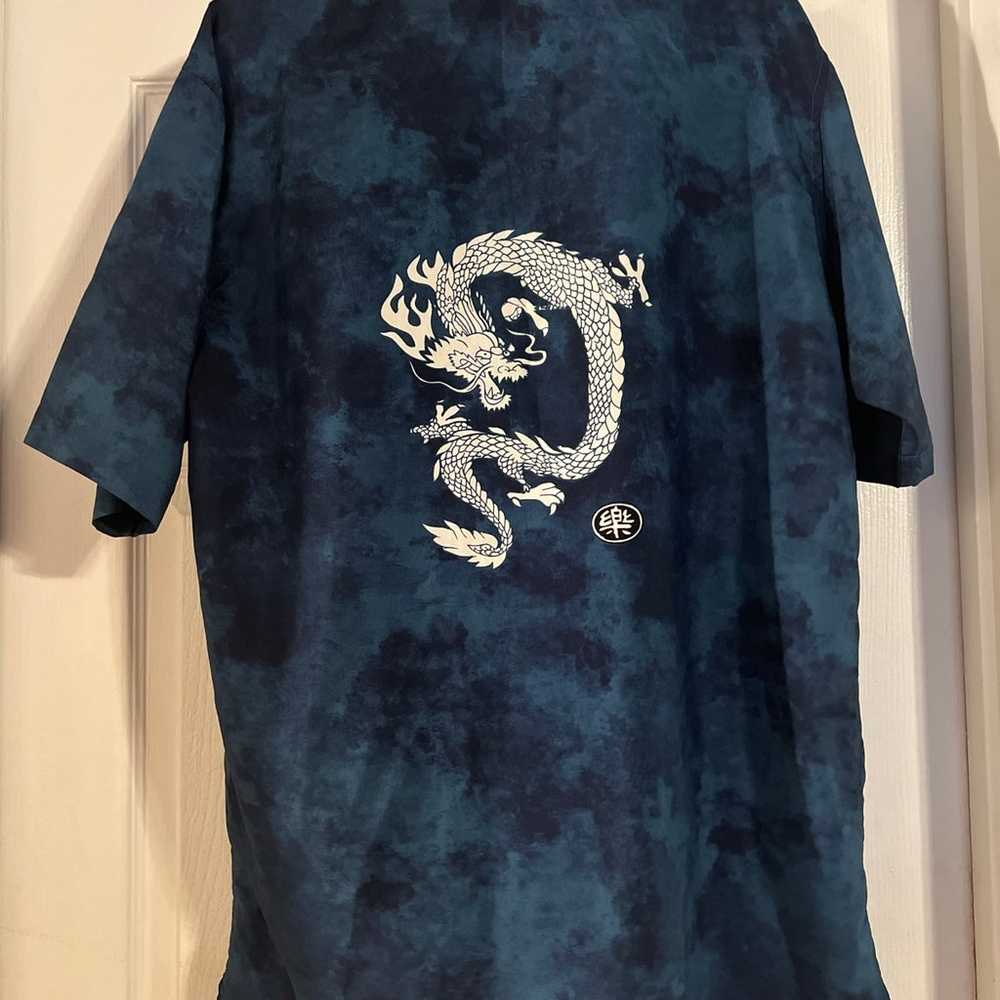 Men’s vintage, Y2K, tie dye, Chinese Dragon Utili… - image 1